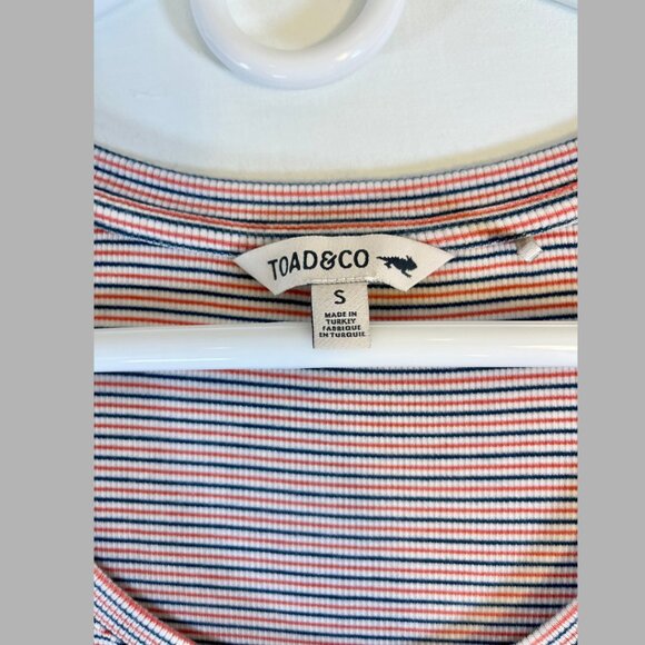 Toad & Co Striped Women's T-Shirt - Size S - Picture 3 of 8